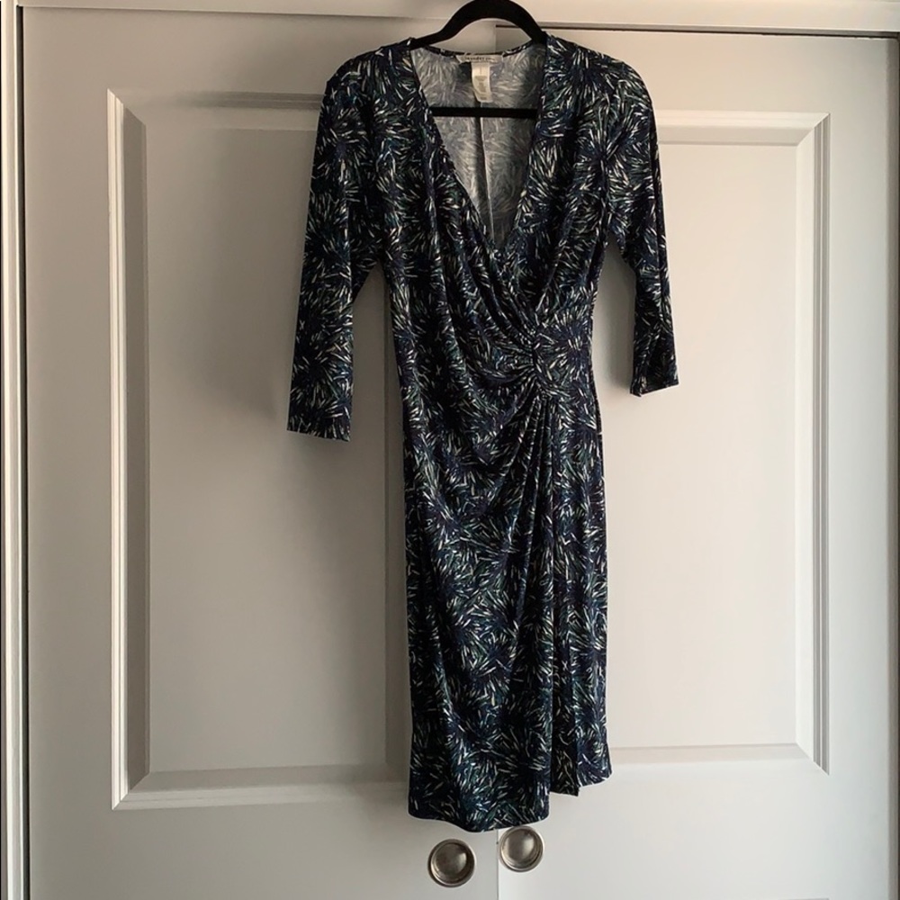 Blue patterned dress